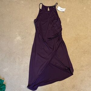 Elegant Purple Sleeveless Dress